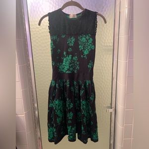 RED Valentino Black and Green dress | size small